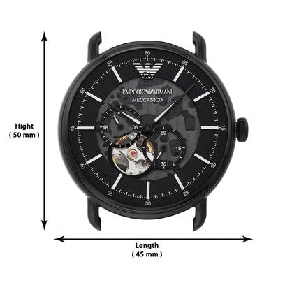 Emporio Armani Aviator Chronograph Black Dial Black Leather Strap Watch For Men - AR60028 - Image 7